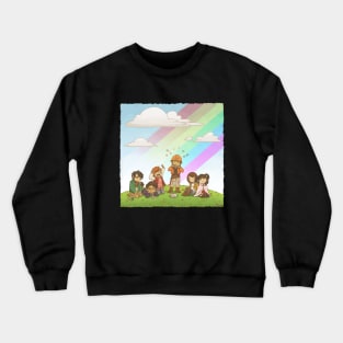 Rainbow Line Snooze Crewneck Sweatshirt